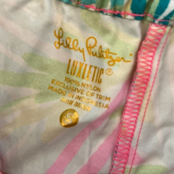 Lilly Pulitzer Luxletic Palm Print Nylon Runaround Running Shorts – Size Small - Picture 3 of 4